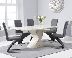 Go check out our hudson living cleo marble round dining table. Senna White High Gloss Marble Dining Table Set With 6 Chairs