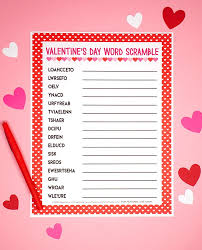 Give your guests approximately 2 minutes to finish. Valentine S Day Word Scramble Printable Happiness Is Homemade
