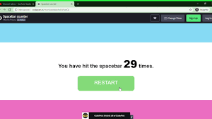 I need to alt tab to move to next . 200 In 24 Seconds Space Bar Counter Youtube