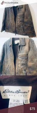 Distressed S P Eddie Bauer Women S Leather Jacket Eddie Bauer Women Leather Jackets Women Eddie Bauer