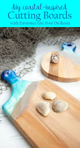Coastal Inspired Wooden Cutting Boards With Resin Resin Crafts Reversible cutting board best cutting board for gifting: