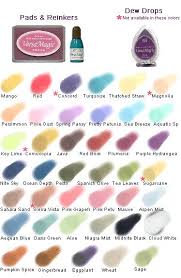 Versamagic Dew Drop Chalk Ink Color Chart Chalk Ink Ink