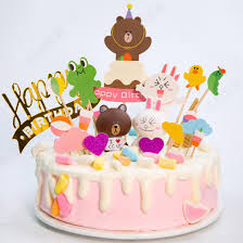 社群】布朗小熊儿童生日蛋糕/卡通生日蛋糕可爱布朗熊和可妮兔祝你生日快乐软糯香甜棉花糖再增加一份甜蜜祝宝贝生日快乐！ QJL 大同- 99刻