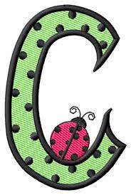 Travel & nature inspired embroidery patterns. Ladybug Letter C Embroidery Design Annthegran Com