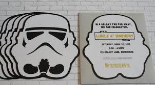 12 Handmade Personalized Star Wars Storm Trooper Party Invitation Cards In 2020 Star Wars Party Star Wars Birthday Party Personalised Party Invitations