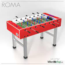 The aim of the game is to move the ball into the opponent's goal by manipulating rods which have figures attached. Foosball Table Soccer Table Mod Roma Red Soccer Table