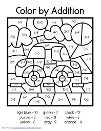Next, we will add and subtract numbers less than or equal to 20 and solve addition and subtraction word problems. Worksheet Addition Color By Number Kids Math Worksheets 1st Grade 2nd Year Freetes For Kinder First Writing Expenses Monitoring Sheet Mock Budget Ten Frame Calamityjanetheshow