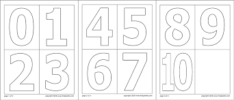 Print these free number stencils which are suitable for many types of projects that require numbers in a stencil outline style. Numbers Free Printable Templates Coloring Pages Firstpalette Com