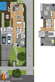2d Colour Floor Plan And Site Plan 3 Bedroom 2 Level Townhouse Strathmore Victoria Top View Bedroom House Floor Plans Modern House Plans Condo Floor Plans