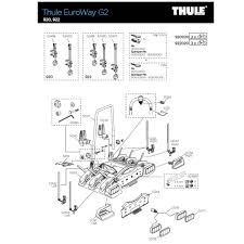 Thule Euroclassic G2 920 922 Ersatzteilliste Fahrradtrager 902020 2er 922020 3er Euroway Ersatzte