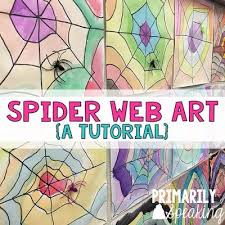 Spider Web Art Tutorial Charlottes Web Activities Spider Art Homeschool Art