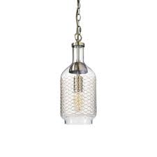 Casamotion 1 Light Brass Clear Small Industrial Edison Hand Blown Glass Pendant 9299355005 The Home Depot