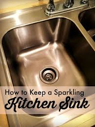Let it sit overnight or for at least an hour before you run water down the drain again. My Messy Thrilling Life Week Of Tips I Love Tip 3 How To Keep A Sparkling Kitchen Sink Clean Kitchen Sink Kitchen Sink Cleaner Clean Sink