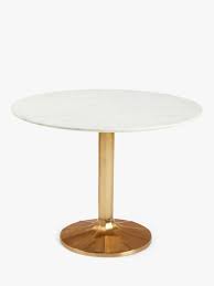 89 inches wide x 39.25 inches deep x 30 inches high *leg height: John Lewis Partners Jewel Marble 4 Seater Pedestal Dining Table White Gold