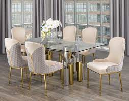 May require some assembly if not delivered by afw. 7 Piece Elegant Dining Set 1490