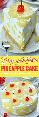 No Bake Pineapple Cake Is Quick And Easy Summer Dessert Recipe Pineapple Cake Recipe Desserts Baking
