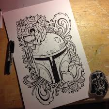 I Did Some Starwars Themed Tattoo Designs Last Night Star Wars Tattoo Boba Fett Tattoo Star Tattoos
