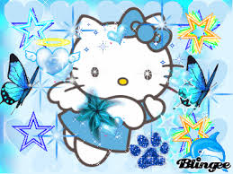 Medsos aplikasi bbm menyajikan fitur display picture bernama display picture yang bisa kamu. Hello Kitty Angel In Light Blue In 2021 Hello Kitty Kitty Angel Cat