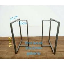 Meja trembesi kaki besi kam menjual meja trembesi ataumeja kayu solid berbagai macam ukuran mulai dari ukuran kecil sampai yang paling besar.meja trembesi kaki besi kami melayani pembelian. Meja Kaki Meja Besi Kotak 71cm Murah Shopee Indonesia