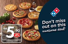 Dominos Personal Pizza Rm5 90 50 Discount Take Away Offer Choice Of 22 Toppings Limited Time Promotion