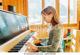 Maybe you would like to learn more about one of these? Little Girl Playing Piano At Home Canstock