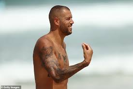 These days the pair are married with two beautiful children,. Freedomroo Sydney Swans Lance Buddy Franklin Shows Off His New Butterfly Tattoo As He Takes A Dip Australiannewsreview