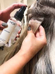 Coat your hair with the oil to loosen the sticky adhesive. Everything You Need To Know About Tape In Hair Extensions Katie S Bliss