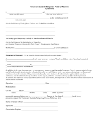 Child Custody Agreement Special Best S Of Temporary Guardianship Form Florida Free Ge E43787 Edujunc Custody Agreement Power Of Attorney Form Child Custody