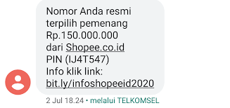 Banyak banget yang sms in nanya siapa pemenang undian jam digital gratis dari duwiarsana.com. Hati Hati Saat Dapat Sms Menang Undian Hadiah Dari Shopee Tokopedia Bukalapak Lazada Atau Onlineshop Lain