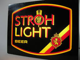 Vintage Stroh Light Beer Lighted Sign Etsy Beer Signs Light Beer Lighted Signs