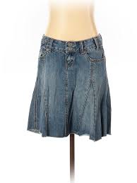 details about guess jeans women blue denim skirt 24w