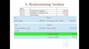 Wann buchen die banken grundsätze. 4 Buchung Eines Kontoauszugs Youtube