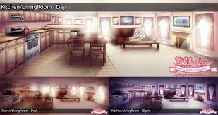 Vector 3d illustration living room in simple colors interior see more. Fy Background Kitchen Living Room By Magicalsakura On Deviantart