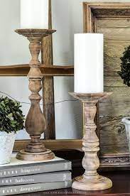 Easy Diy Rustic Wood Candlesticks Candle Stick Decor Wood Candle Sticks Diy Tall Candle Holders