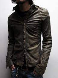 Incarnation Leather Shirt Leather Shirt Shirts Grey Well Dressed Men