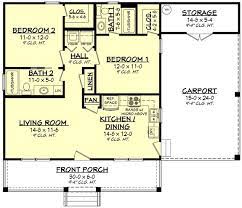 Cozy 2 Bed Bath 1 000 Sq Ft Plans