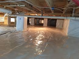 If the crawl space is ventilated, which is ideal because it aids in the elimination of moisture, then fiberglass insulation can be easily installed under the subfloor between the floor joists. Crawlspace Waterproofing Crawlspace Door Installation Westmont Il Everdry Waterproofing Of Illinois
