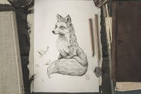 Karakalem Tilki Ile Ilgili Gorsel Sonucu Tilki Cizim Sanat Cizimleri