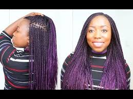Black Box Braids With Color Tips How To Box Braid Your Own Hair Feather Tips And Seal Box Braids Ends Protective Style Youtube Small Box Braids Box Braids Hairstyles Box Braids