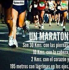 Un Maraton Son 30kms Con Las Piernas 10kms Con La Cabeza 2kms Con El Corazon Y 195 Metros Con L Frases De Correr Running Motivacion Motivacion Para Correr
