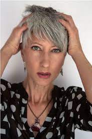 As mentioned above afro short gray hair is not reserved for older age only. Funky Grey Do Short Hair Styles Short Grey Hair Silver Grey Hair