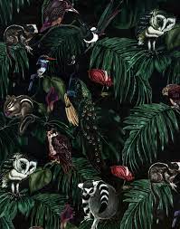Amazonia Dark Wallpaper Dark Wallpaper Botanical Wallpaper Botanical Prints
