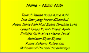 Itulah nama nama nabi beserta tugasnya di muka bumi. Lagu Nama Nama Nabi Lagu Anak Tk Kelompok Bermain Paud Jateng