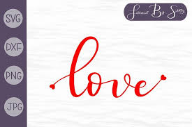 Love Svg With Hearts Valentine Svg File Handlettered Example 9