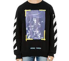 Off White Stripes Painting Sweater Have A Little Bit Of Culture On Your Wardrobe Offwhite Stripes Painting Sweater Sweater Hoodie Sweatshirts Swag Shop