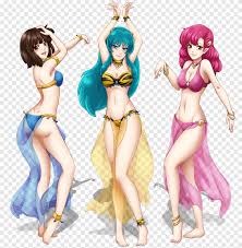 These two girls in asia took over my room! Lum Invader Shinobu Miyake Belly Dance Anime Anime Human Fictional Character Png Pngegg