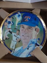 Nolan Ryan 6 1/2 " PLATE #730V THE STRICKEOUT EXPRESS LIMITED EDITION CLUB