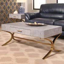 The coffee table combines different materials to bring an undeniable sensation to any living room. Leather Faux Leather Coffee Tables You Ll Love In 2021 Wayfair