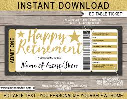 Free tattoo gift card template. Retirement Concert Ticket Gift Voucher Template Surprise Show Tickets