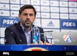 New coach of GNK Dinamo Zagreb Zeljko Kopic speaks on a press conference,  on December 02, 2021, in Zagreb, Croatia. GNK Dinamo Zagreb appointed Zeljko  Kopic as interim head coach until the